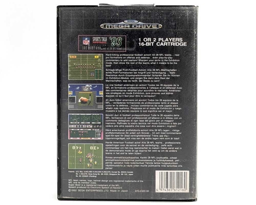 NFL Sports Talk Football \'93 - Sega Mega Drive Game (B Grade) (Used)